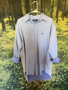 Ralph Lauren Light Weight Blue Button-Down Shirt